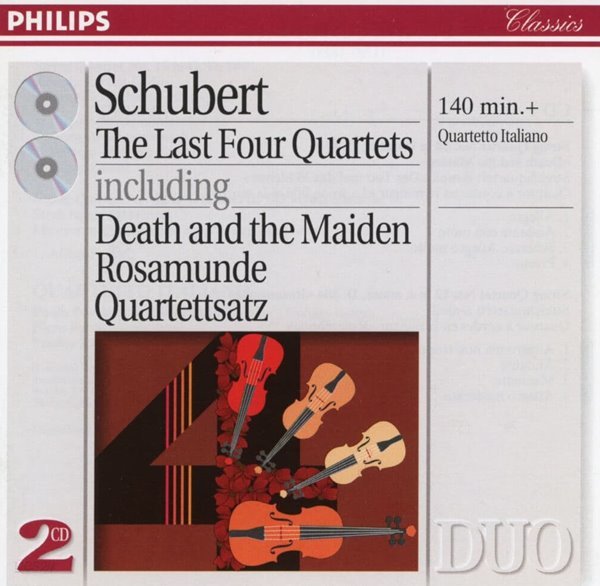 이탈리아노 콰르텟 - Quartetto Italiano - Schubert The Last Four Quartets 2Cds [독일발매]