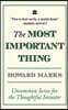 The most important thing