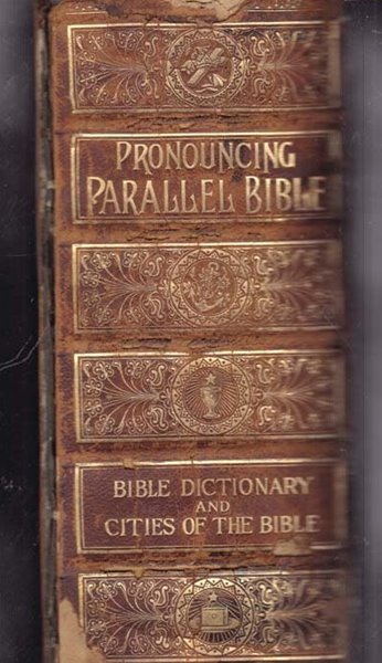 HOLY BIBLE( 외국원서 고서 홀리바이블 외국영어원서 (고서)-PRONOUNGING PARALLEL BIBLE-BIBLE DICTIONARY CITIS OF THE BIBLE