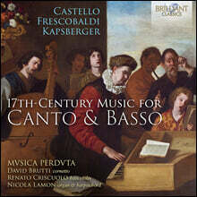 Mvsica Perdvta 칸토와 베이스를 위한 17세기 음악 (17th-Century Music for Canto &amp; Basso)