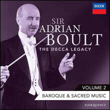 Adrian Boult 아드리안 볼트 데카 레이블 녹음 2집 - 종교 음악 &amp; 바로크 음악 (The Decca Legacy Vol.2 - Baroque &amp; Sacred Music)