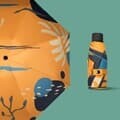 [아일렌]컬러아트 UV차단 5단 양산겸 우산(오렌지)