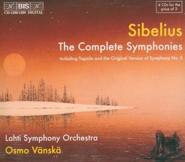 Sibelius : 교향곡 전곡 (The Complete Symphonies) - 벤스케 (Osmo Vanska) (4CD) (유럽발매)