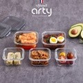 [쉬젤] 아티 내열용기 정사각 5종세트 (정사각320ml*3ea+520ml*2ea)