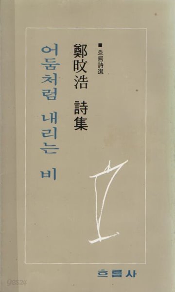 어둥처럼 내리는 비 (1981년 초판본)