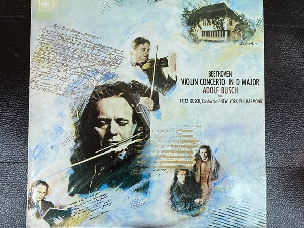 [LP] 아돌프 부슈 - Adolf Busch - Beethoven Concerto in D major Violin and Orchestra LP [지구-라이센스반]