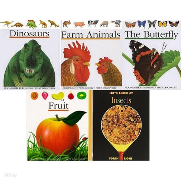 First Discovery Series (Dinosaurs+Farm Animals+The Butterfly+Fruit+Let&#39;s Look at Insects) (Hardcover) (Spiral-bound) [전5권]