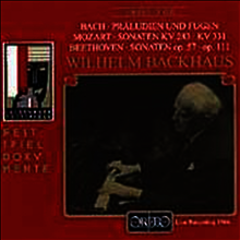 빌헬름 박하우스 - 바흐, 모차르트, 베토벤: 피아노 작품집 (Wilhelm Backhaus - Bach, Mozart, Beethoven : Piano Works)(CD) - Wilhelm Backhaus