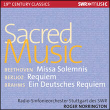 Roger Norrington 베토벤: 장엄미사 / 베를리오즈: 레퀴엠 / 브람스: 독일 레퀴엠 (Sacred Music - Beethoven, Berlioz, Brahms)