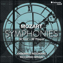 Riccardo Minasi 모차르트: 교향곡 36번 `린츠`, 38번 `프라하` (Mozart: Symphony No.36 `Linz`,  Symphony No.38 `Prague`)