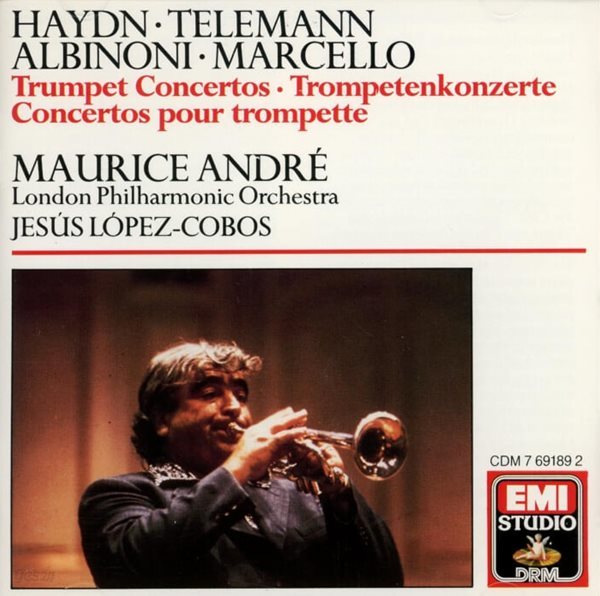 Haydn ,Telemann : 트럼펫 협주곡 (Trumpet Concertos) - 앙드레 (Maurice Andre) (독일발매)