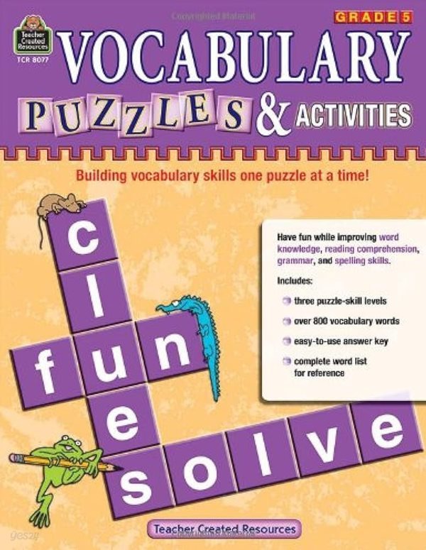 Vocabulary Puzzles &amp; Activities, Grade 5