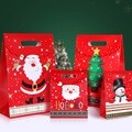 크리스마스 손잡이 쇼핑백 10개 SET