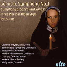 Malgorzata Orawska 고레츠키: 교향곡 3번 외 (Gorecki: Symphony No.3 'Sorrowful Songs' &amp; Pieces in Olden Style &amp; Totus Tuus)