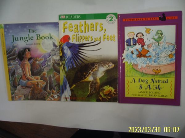 Compass 외 3권/ The Jungle Book. Feathers Flippers and Feet. A Dog Named SAM -사진.꼭상세란참조