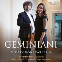 Igor Rughadze / Alexandra Nepomnyashchaya 제미니아니: 바이올린 소나타집 (Geminiani: Violin Sonatas Op.4)