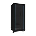 마하링크 ML-H1200B 25U H1200 D600 W600 슬림너트 강화유리 허브랙 통신랙
