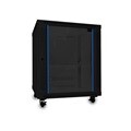 마하링크 ML-H750B 15U H750 D600 W600 슬림너트 강화유리 허브랙 통신랙