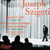 Joseph Szigeti 요제프 시게티 바이올린 소나타 연주집 - 프로코피예프 / 아이브스 (Recital at USC)