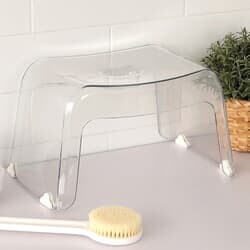 목욕 욕실 화장실 스툴 발받침대 미끄럼방지 투명의자