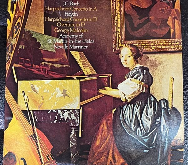 [LP] 조지 맬컴 - George Malcolm - Bach,Haydn Harpsichord Concertos,Overture In D LP [U.S반]