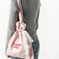 Ribbon eco bag_pink