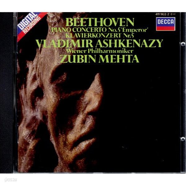 [수입] Beethoven Piano Concerto No. 5 &#39;Emperror&#39; - Ashkenazy / Mehta / Wiener Philharmoniker