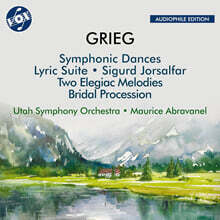 Maurice Abravanel 그리그: 교향적 무곡, 서정 모음곡, 십자군 병사 시구르, 2개의 슬픈 선율, 신부 행렬 (Grieg: Symphonic Dances, Lyric Suite)