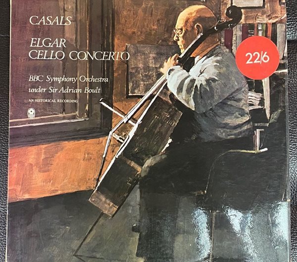 [LP] 파블로 카잘스 - Pablo Casals - Elgar Cello Concerto LP [U.K반]