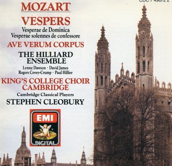 킹스 칼리지 합창단 - King&#39;s College Choir Cambridge - Mozart Vespers [U.K발매]