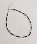 black & pearl beads necklace