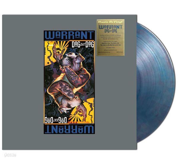 [미개봉LP] Warrant-Dog Eat Dog Translucent Blue &amp; Red Marble