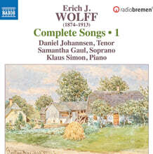 Daniel Johannsen / Samantha Gaul 에리히 볼프: 가곡 전곡 작품 1집 (Wolff: Complete Songs 1)