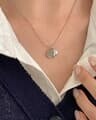 [써지컬] circle mother-of-pearl necklace N 106