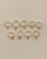 Freshwater pearl alphabet ring R 59