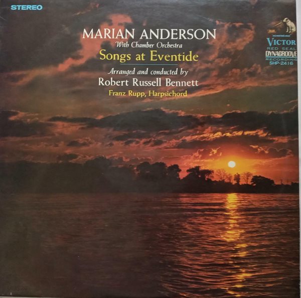 LP(수입) 마리안 앤더슨 Marian Anderson: Songs At Eventide