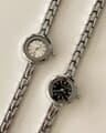 Circle mirror metal watch
