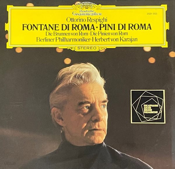 [LP] 카라얀 - Karajan - Respighi Fontane Di Roma,Pini Di Roma LP [독일반]