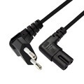 HDTOP 국산 8자 코드 전원 파워 케이블 양쪽 꺾임 블랙 1M HT-AC086