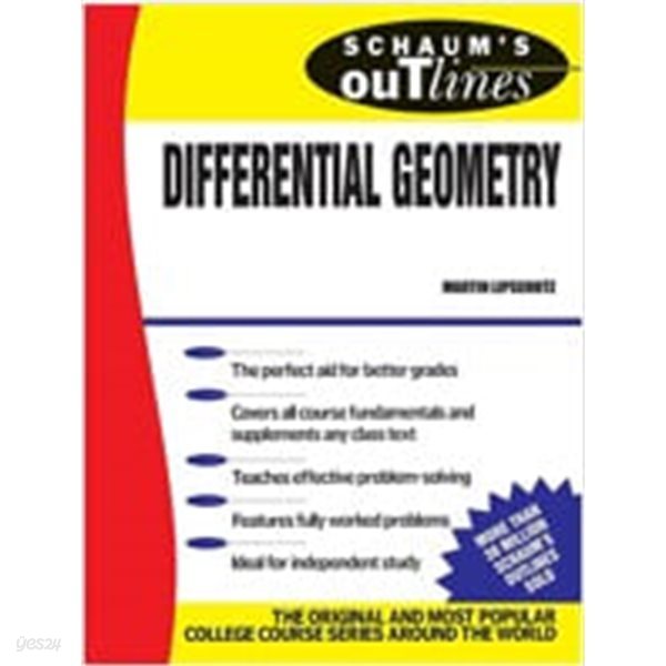 Schaum&#39;s Outline of Differential Geometry (Paperback) 