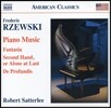 Robert Satterlee 제프스키: 피아노 작품집 (Frederic Rzewski: Piano Music)