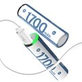 모락 런처 USB C타입 충전식 충전용 건전지 배터리 리튬이온 AA AAA 2개입