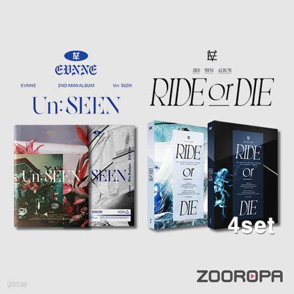 [미개봉/4종세트] EVNNE 이븐 RIDE or DIE Un SEEN 2집 3집