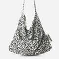 Rabbit eco bag_black flower