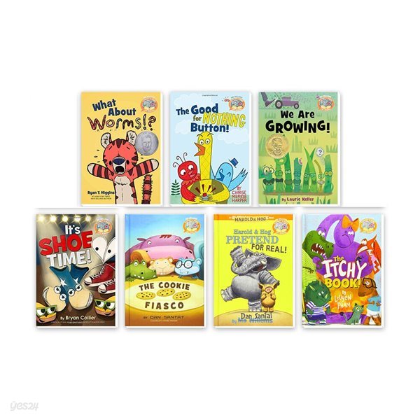 Elephant &amp; Piggie Like Reading! [7권] (Hardcover) /It&#39;s Shoe Time!/What about Worms!?/The Itchy Book!/We Are Growing!/The Cookie Fiasco/The Good for Nothing Button!/Harold &amp; Hog Pretend for Real!