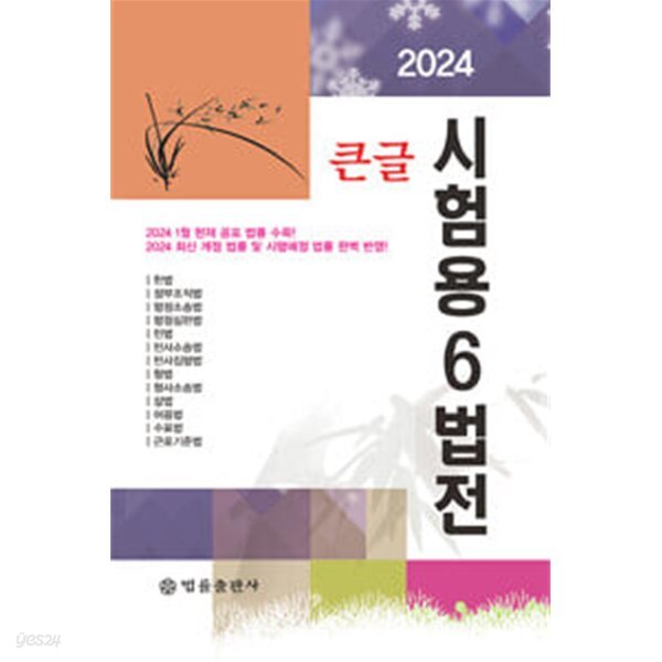 2024 큰글 시험용 6법전