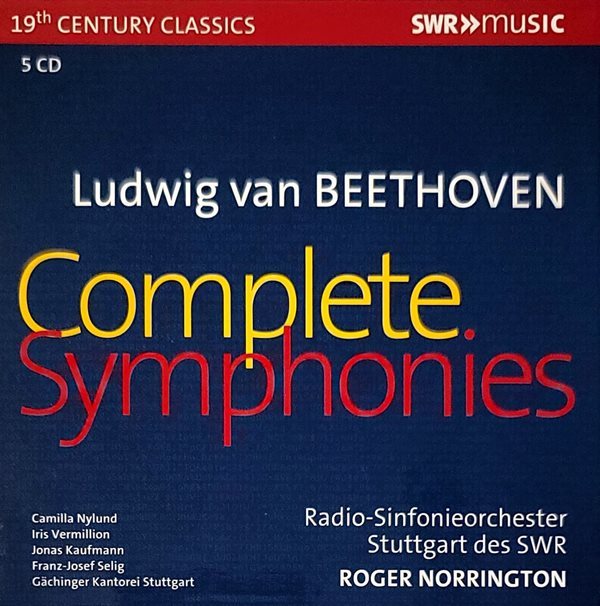 베토벤 교향곡 전집 1-9번 로저 노링턴 Beethoven Complete Symphonies Roger Norrington SWR [5CD]