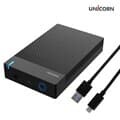 유니콘 HDD-500V  USB3.1 C to A 유무선 외장하드케이스 3.5인치 원터치 슬라이드 조립