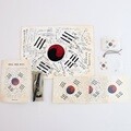 [자석 포함 세트] 1946 광복군 서명문 태극기 소포 (패브릭大+노트+볼펜+엽서3P+네오디움자석 2개+점착식 메모지+네임 책갈피카드)