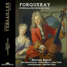 Myriam Rignol 포르쿠레: 비올 작품 전곡 (Forqueray: Integrale des pieces de violes)